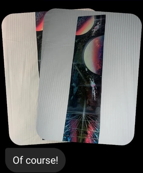 Positive review for purple galaxy art Brisbane customer