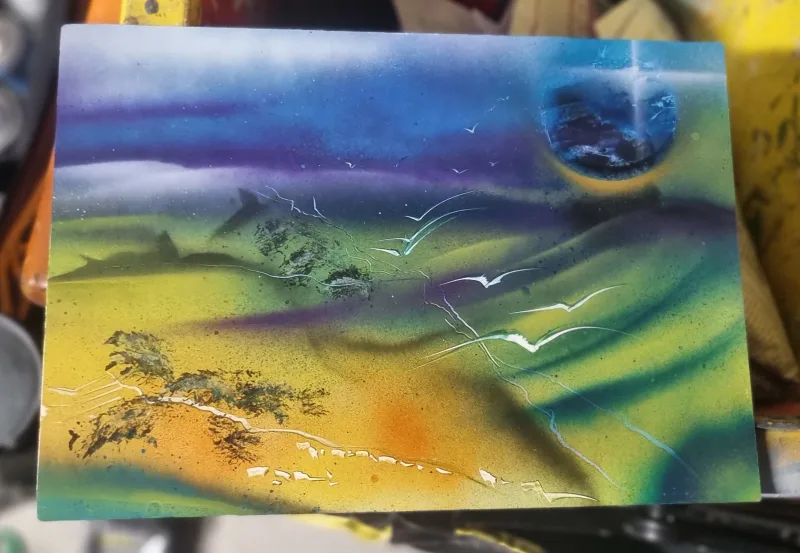 Landscape with birds